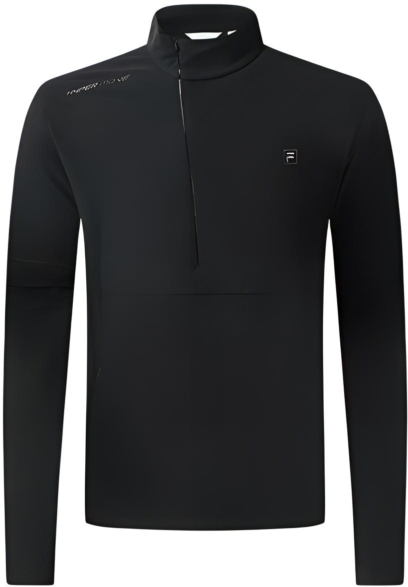 fila-black-long-sleeve-half-zip-high-neck-outdoor-sports-shirt-a11-m315701-f-bk