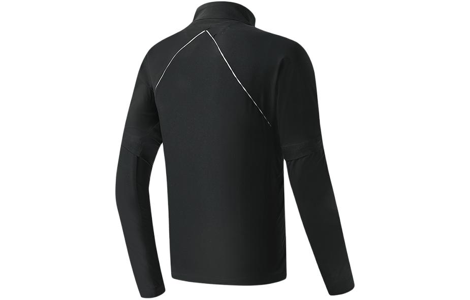 Lookbook FILA Baju Olahraga Outdoor Lengan Panjang Hitam High-Neck Half-Zip. A11M315701F-BK