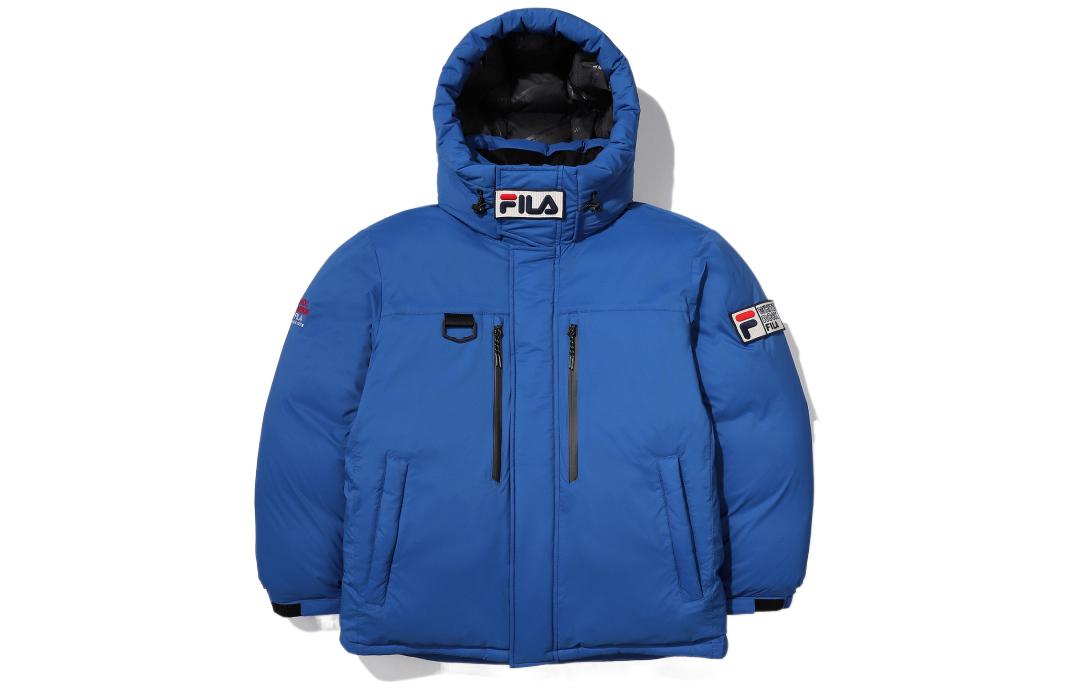 FILA  Blue Logo Embroidered Hooded Down Jacket FS2DJE4122X-DBU 圖 2