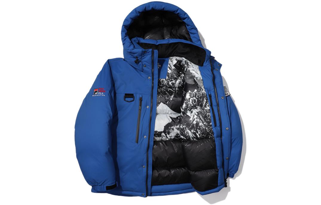FILA  Blue Logo Embroidered Hooded Down Jacket FS2DJE4122X-DBU 圖 4