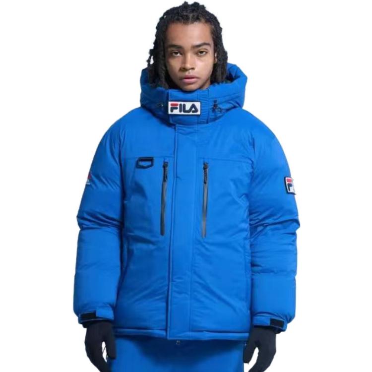FILA  Blue Logo Embroidered Hooded Down Jacket FS2DJE4122X-DBU 圖 5