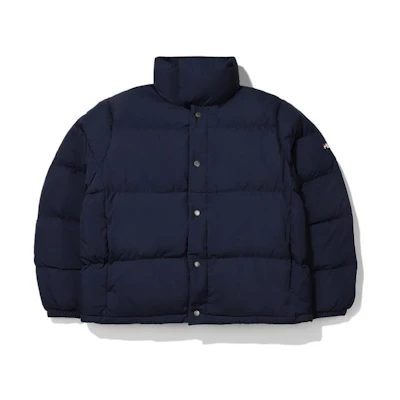 FILA Blue Puffer Jacket with Logo Embroidery and Zipper FS2DJE4801X-INA