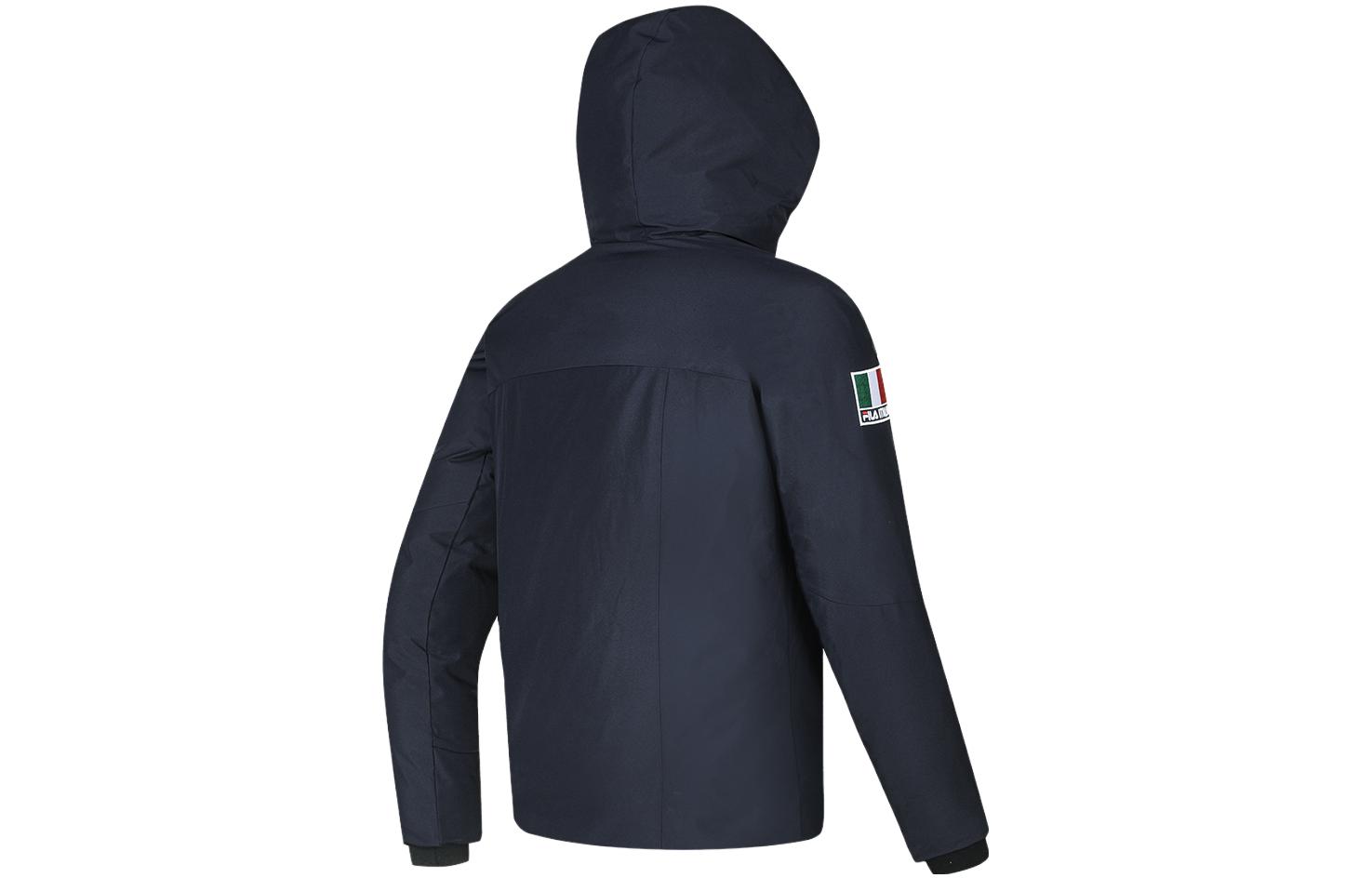 FILA  Blue Waterproof Down Ski Jacket with Logo Print and Hood. A11M346904F-NV 圖 3