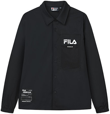 FILA カジュアル ブラック ポロ シャツ ジャケット ロゴデザイン付き. F11M229402F-BK Buy FILA カジュアル ブラック ポロ シャツ ジャケット ロゴデザイン付き. F11M229402F-BK