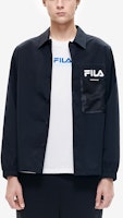 FILA カジュアル ブラック ポロ シャツ ジャケット ロゴデザイン付き. F11M229402F-BK Shop FILA カジュアル ブラック ポロ シャツ ジャケット ロゴデザイン付き. F11M229402F-BK