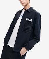FILA カジュアル ブラック ポロ シャツ ジャケット ロゴデザイン付き. F11M229402F-BK Details for FILA カジュアル ブラック ポロ シャツ ジャケット ロゴデザイン付き. F11M229402F-BK