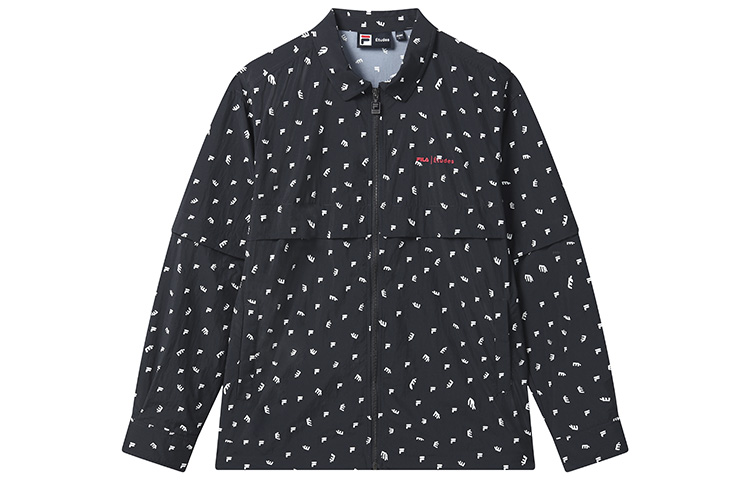 FILA  Casual Long-Sleeve Printed Woven Jacket Shirt with Turn-Down Collar F11M326703F-ZA 圖 2