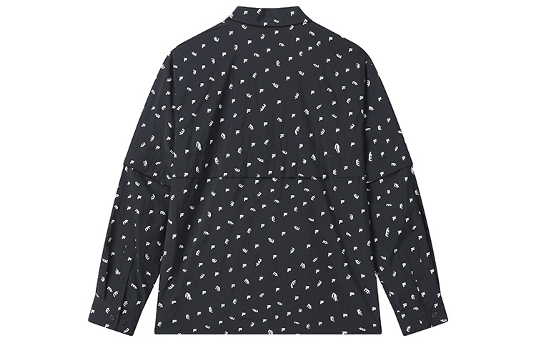 FILA  Casual Long-Sleeve Printed Woven Jacket Shirt with Turn-Down Collar F11M326703F-ZA 圖 3