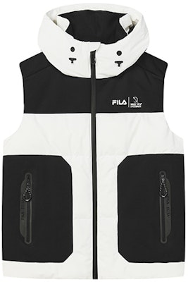 FILA Color Block Puffer Vest Standard White Casual Style. F11M249905F-WT Order FILA Color Block Puffer Vest Standard White Casual Style. F11M249905F-WT