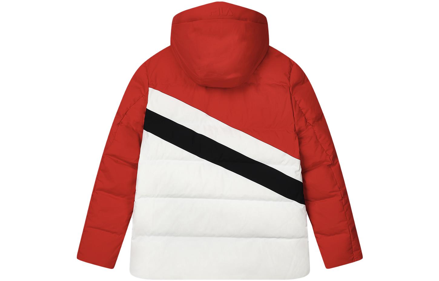 FILA  Colorblock Hooded Down Jacket - Legendary Red F11M349913F-RD 圖 3