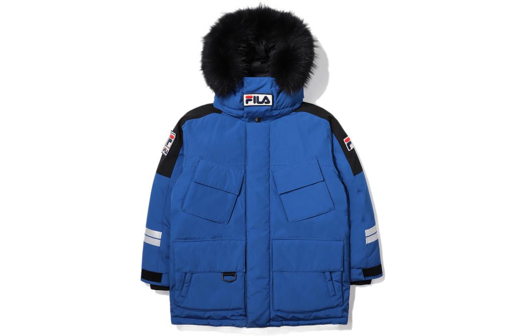 Order FILA  Colorblock Logo Embroidered Down Jacket - Blue. FS2DJE4121X-DBU