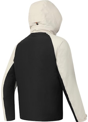 FILA Colorblock Outdoor Loose Fit Warm Cotton Jacket in Oatmeal. A11M347907F-BG Lookbook FILA Colorblock Outdoor Loose Fit Warm Cotton Jacket in Oatmeal. A11M347907F-BG