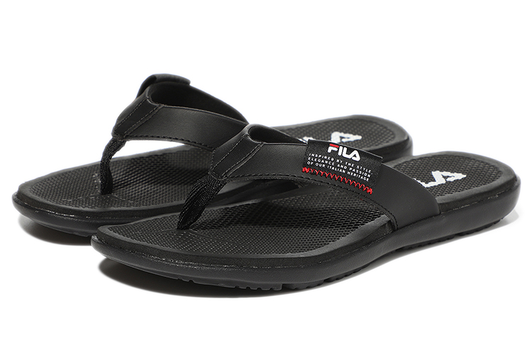Order Fila 斐乐 舒適輕便人字拖鞋 男女同款 黑色 韓版