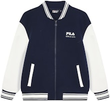 FILA コントラストカラー ニットベースボールジャケット ディープネイビー. F11M349501R-DB Order FILA コントラストカラー ニットベースボールジャケット ディープネイビー. F11M349501R-DB