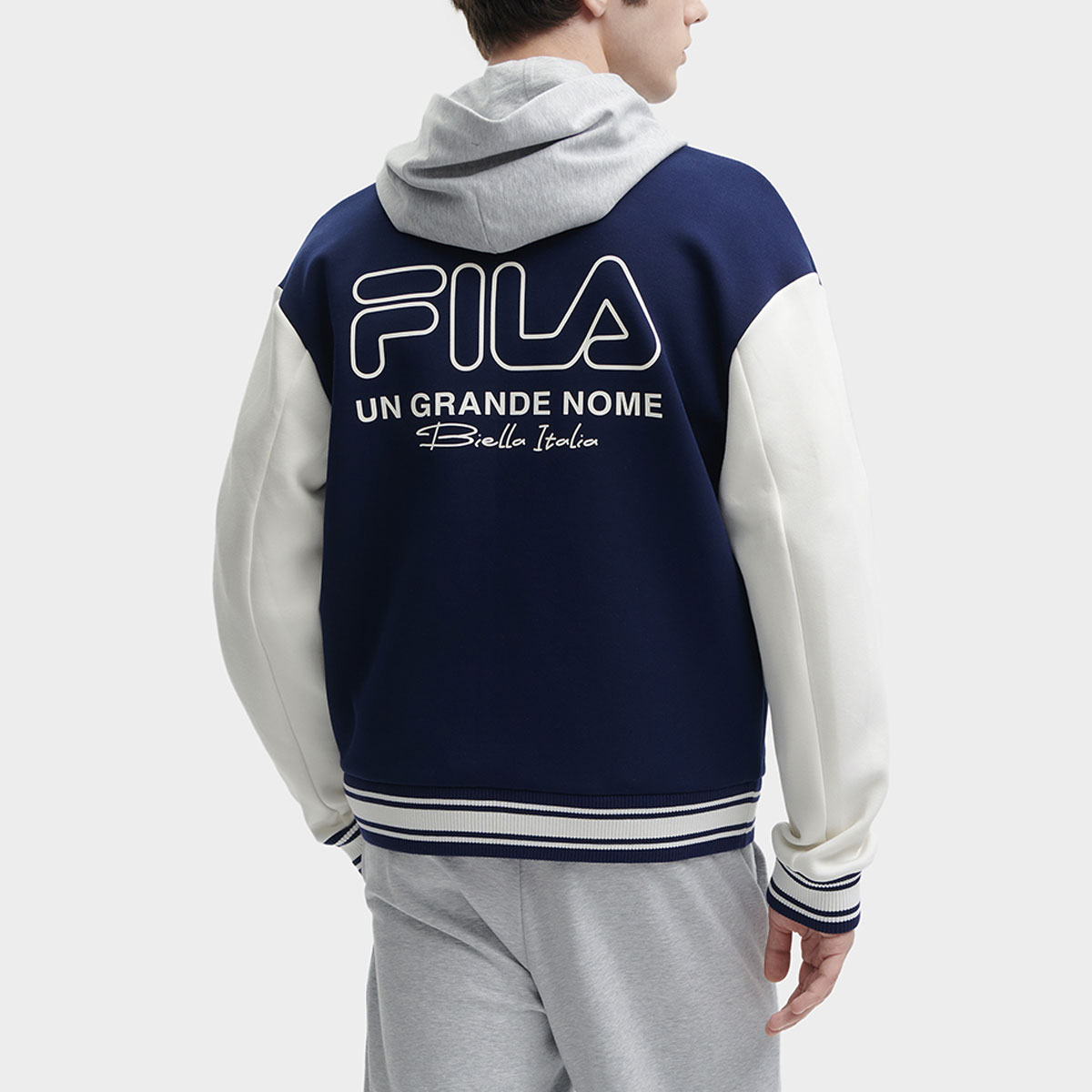 Purchase FIL Fila Chaqueta Béisbol Tejida Color Contraste Azul Marino. F11M349501R-DB
