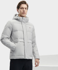 FILA Jaket Hoodie Fashion Bulu Angsa Warna Abu-Abu. F11M341909F-GY Details for FILA Jaket Hoodie Fashion Bulu Angsa Warna Abu-Abu. F11M341909F-GY