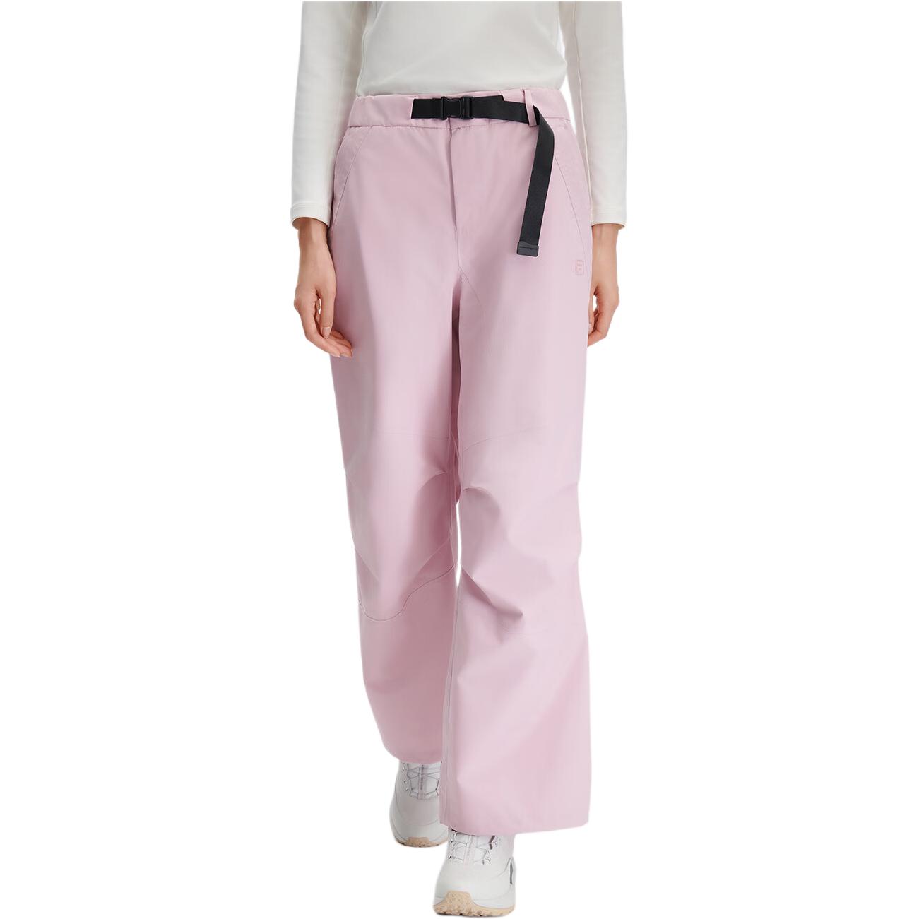 Shop FILA Seluar Sukan Longgar Lurus Warna Pink Ceri Gelap. A51M441802F-PK