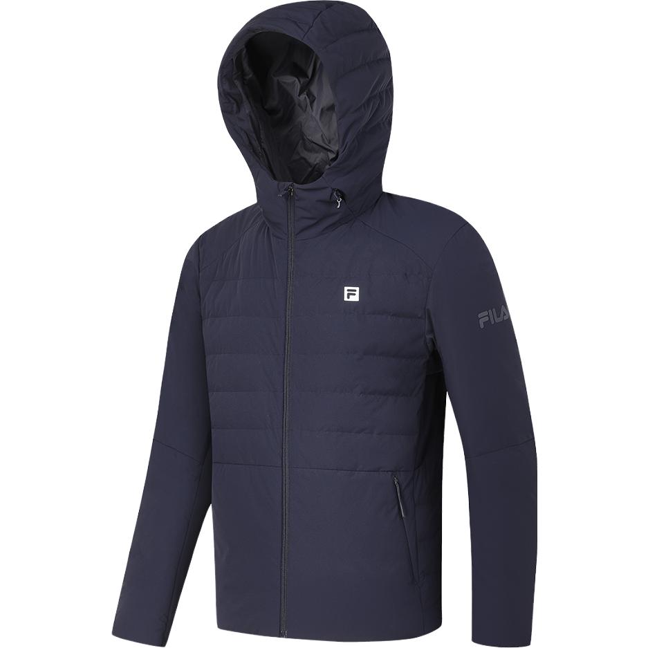 Order FILA  Fitness Windproof Warm Hooded Jacket Lightweight Down Coat Blue A11M341909F-NV