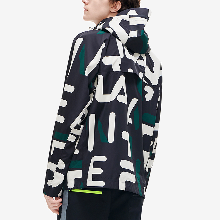 Purchase FILA  Full-Print Retro Zip Hoodie Jacket in Black. F11M219707FZA
