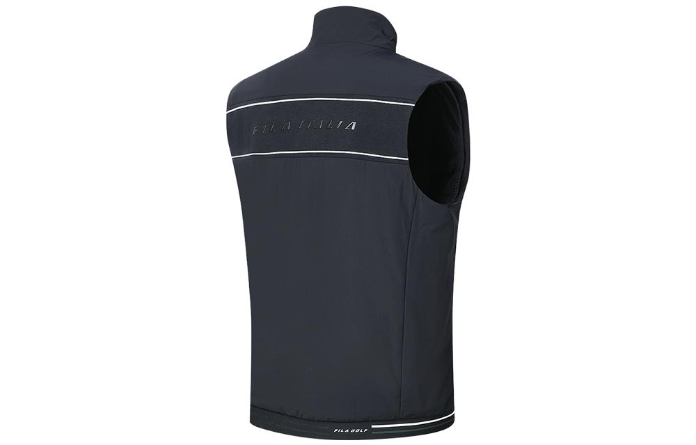 Lookbook FILA ゴルフ レタープリント スタンドカラーベスト - レジェンダリーブルー. A11M415903F-NV