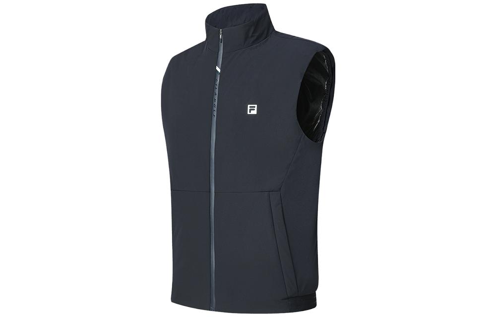 Shop FILA ゴルフ レタープリント スタンドカラーベスト - レジェンダリーブルー. A11M415903F-NV