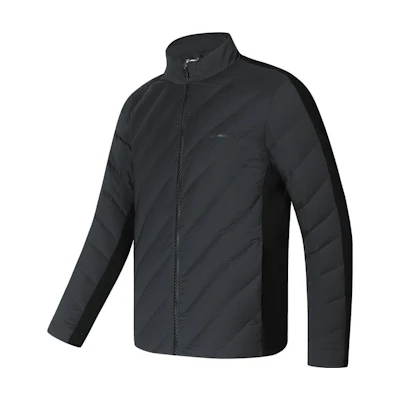 FILA Golf Puffer Jacket Black Quilted Design Mock Neck A11M345904F-BK
