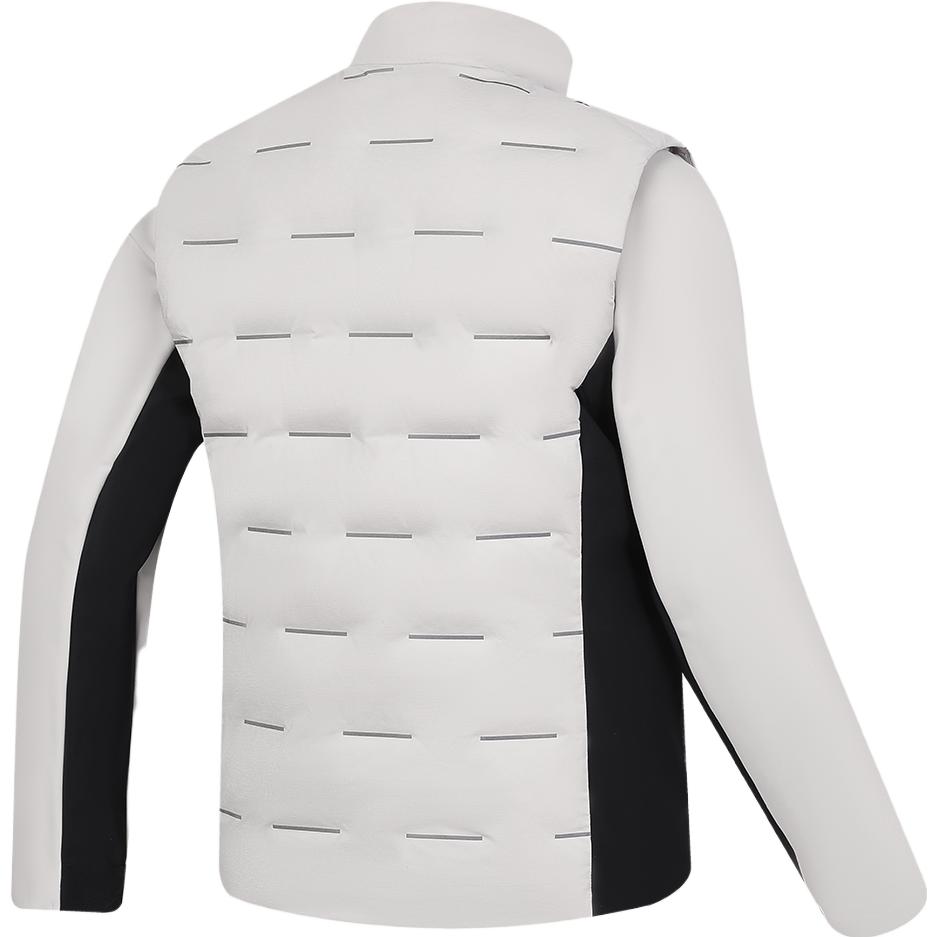 Lookbook FILA Golf Jaket Puffer dengan Kerah Berdiri Warna Abu-Abu Monotone. A11M345909F-GY