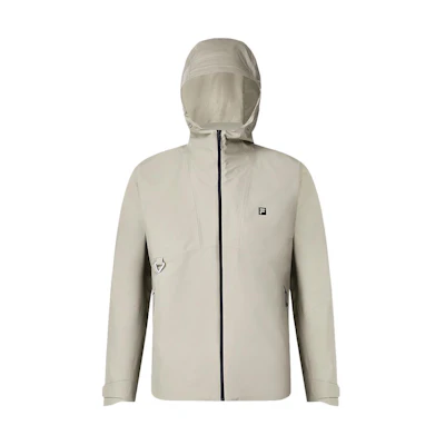 FILA Grey Waterproof Windbreaker Hooded Jacket for Casual Wear. A11M417708F-GY