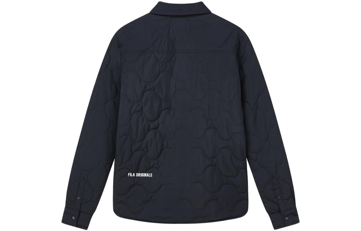 Lookbook FILA Jaket Polo Kerah Logo Huruf Cetak - Legendary Blue. F11M349910F-NV