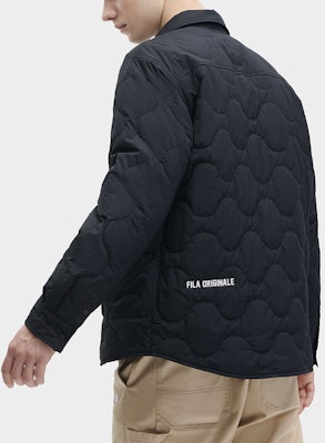 FILA Letter Logo Print Polo Collar Jacket - Legendary Blue. F11M349910F-NV Purchase FILA Letter Logo Print Polo Collar Jacket - Legendary Blue. F11M349910F-NV