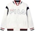Order FILA Letter Patchwork Varsity Jacket Single-Breasted Fresh Milk White. F11M349502F-IV