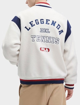 FILA Letter Patchwork Varsity Jacket Single-Breasted Fresh Milk White. F11M349502F-IV Purchase FILA Letter Patchwork Varsity Jacket Single-Breasted Fresh Milk White. F11M349502F-IV