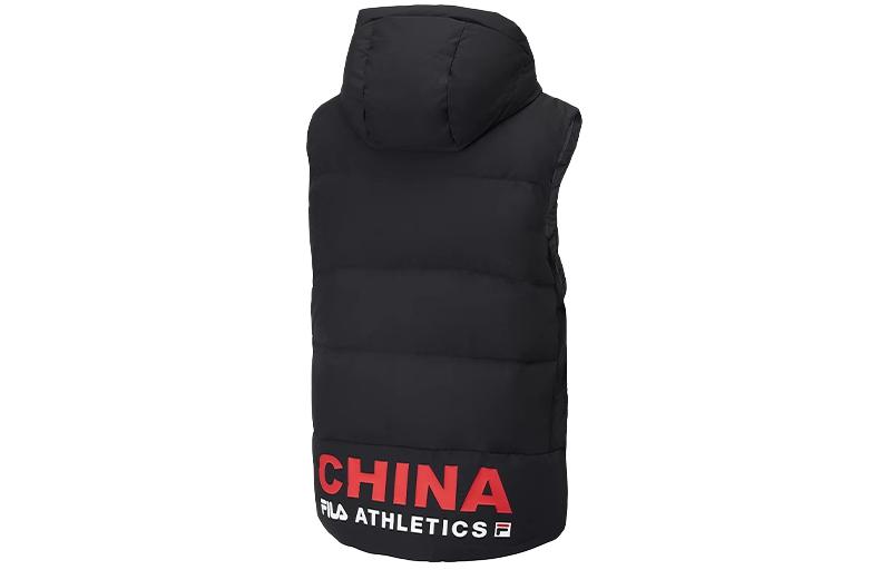 FILA  Letter Print Hooded Warm Vest. A11M046973F-BK 圖 3