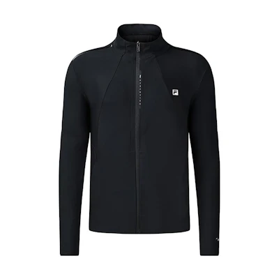 FILA Lightweight Cooling Zip-Up Jacket Black with Logo Design. A11M221503FBK