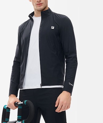 FILA Lightweight Cooling Zip-Up Jacket Black with Logo Design. A11M221503FBK Shop FILA Lightweight Cooling Zip-Up Jacket Black with Logo Design. A11M221503FBK