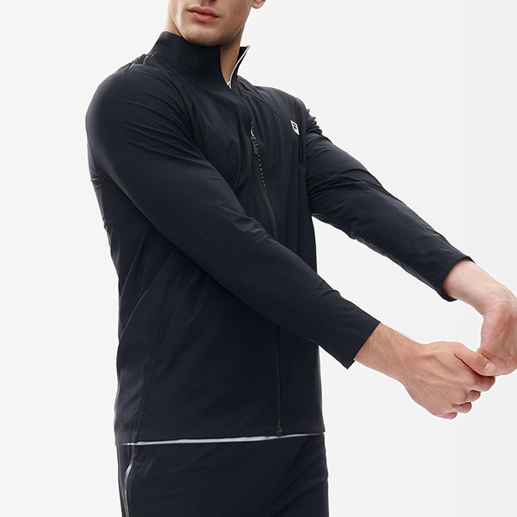 Details for FILA  Lightweight Cooling Zip-Up Jacket Black with Logo Design. A11M221503FBK