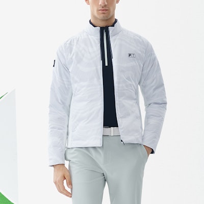 FILA Lightweight Golf Logo Down Jacket - White. A11M245907F-WT Purchase FILA Lightweight Golf Logo Down Jacket - White. A11M245907F-WT