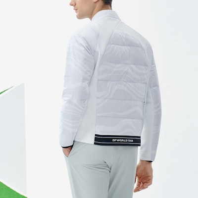 FILA Lightweight Golf Logo Down Jacket - White. A11M245907F-WT Sizing FILA Lightweight Golf Logo Down Jacket - White. A11M245907F-WT