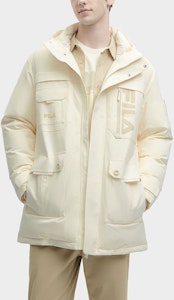 FILA Jaket Down Panjang Sedang dengan Logo Cetak - Putih. F11M349904F-IV Shop FILA Jaket Down Panjang Sedang dengan Logo Cetak - Putih. F11M349904F-IV