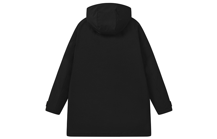 Lookbook FILA  Long Down Jacket Winter Black Hooded Warm Coat. F11M249904FBK