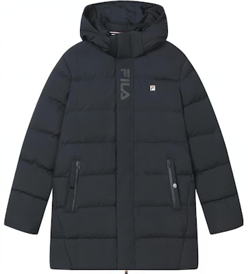 FILA Long Hooded Down Coat in Classic Blue - Stylish & Warm Casual Wear. F11M341917F-NV Buy FILA Long Hooded Down Coat in Classic Blue - Stylish & Warm Casual Wear. F11M341917F-NV
