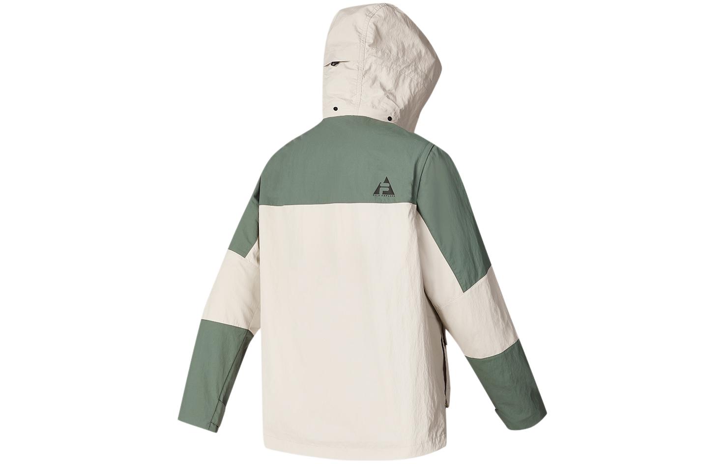 Lookbook FILA Jaket Olahraga Hoodie Multi-Saku Colorblock - Manor Grey. A11M417703F-GY