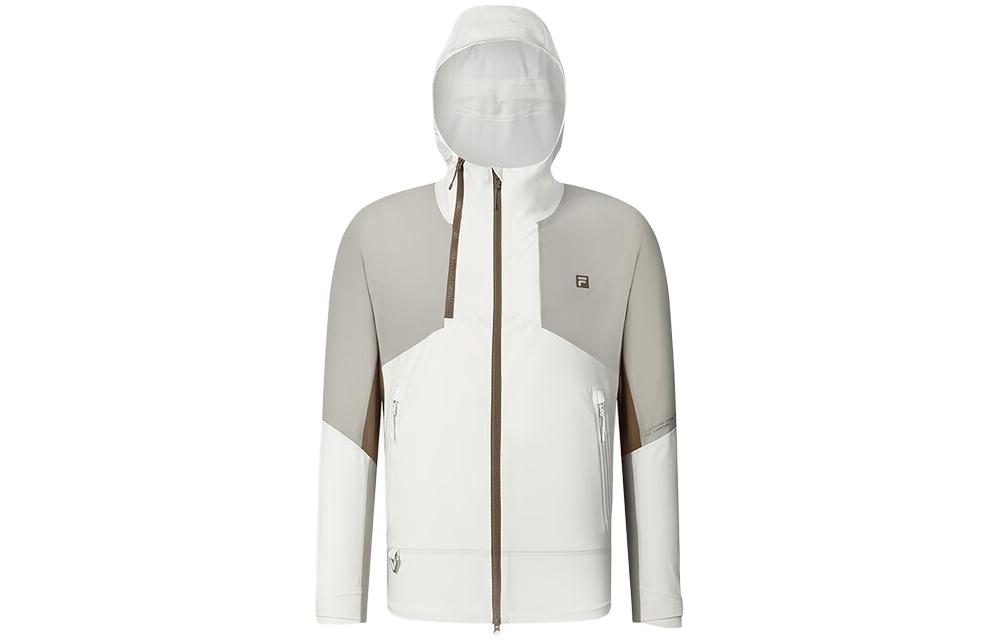 FILA  Outdoor Colorblock Hooded Jacket - Cloud White A11M417701F-WT