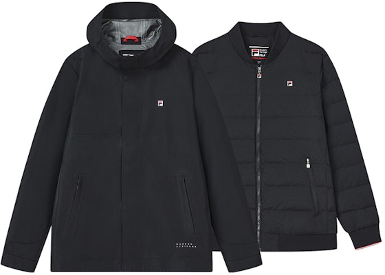 FILA Outdoor Quilted Hooded Down Jacket Set - Navy Blue F11M241904F-NV Buy FILA Outdoor Quilted Hooded Down Jacket Set - Navy Blue F11M241904F-NV