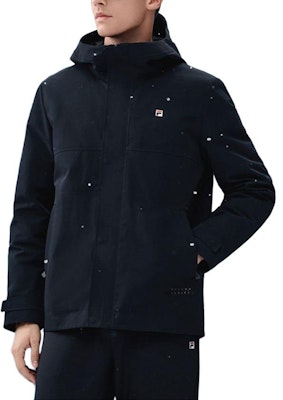 FILA Outdoor Quilted Hooded Down Jacket Set - Navy Blue F11M241904F-NV Details for FILA Outdoor Quilted Hooded Down Jacket Set - Navy Blue F11M241904F-NV