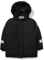 FILA Quilted Puffer Jacket with Colorblock Logo, Black. FS2DJE4121X-BLK FILA Quilted Puffer Jacket with Colorblock Logo, Black. FS2DJE4121X-BLK