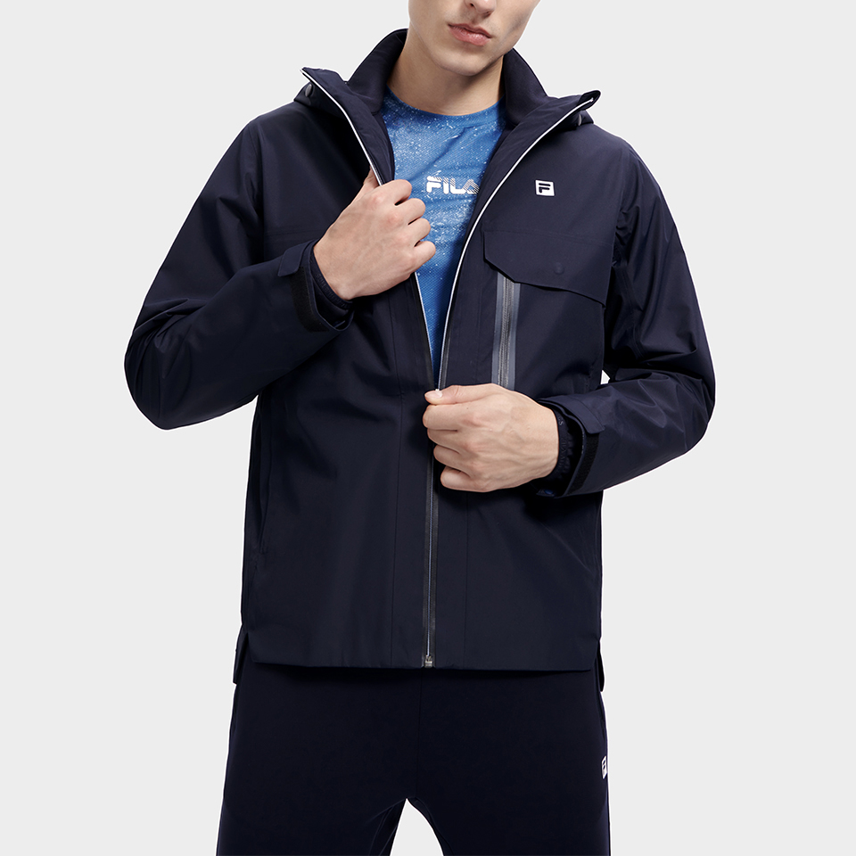 Sizing FILA RD ブルースポーツトラックスーツ ジッパーデザイン 小ロゴ 長袖トップス A11M311702F-NV