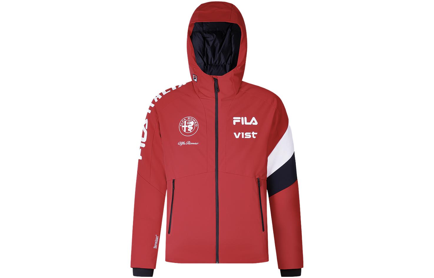 FILA  Red Waterproof Insulated Logo Ski Jacket with Hood. A11M346918F-RD