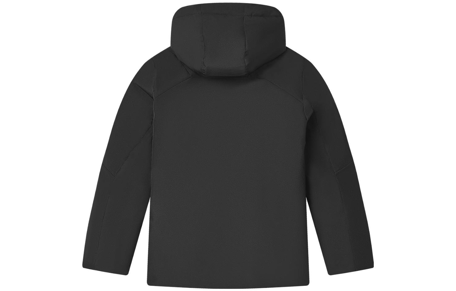 FILA  Solid Black Long Down Jacket with Hood Casual Style. F11M342903F-BK 圖 3