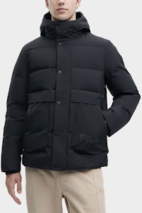 FILA Jaket Hoodie Casual Warna Polos Hitam. F11M348906F-BK Shop FILA Jaket Hoodie Casual Warna Polos Hitam. F11M348906F-BK